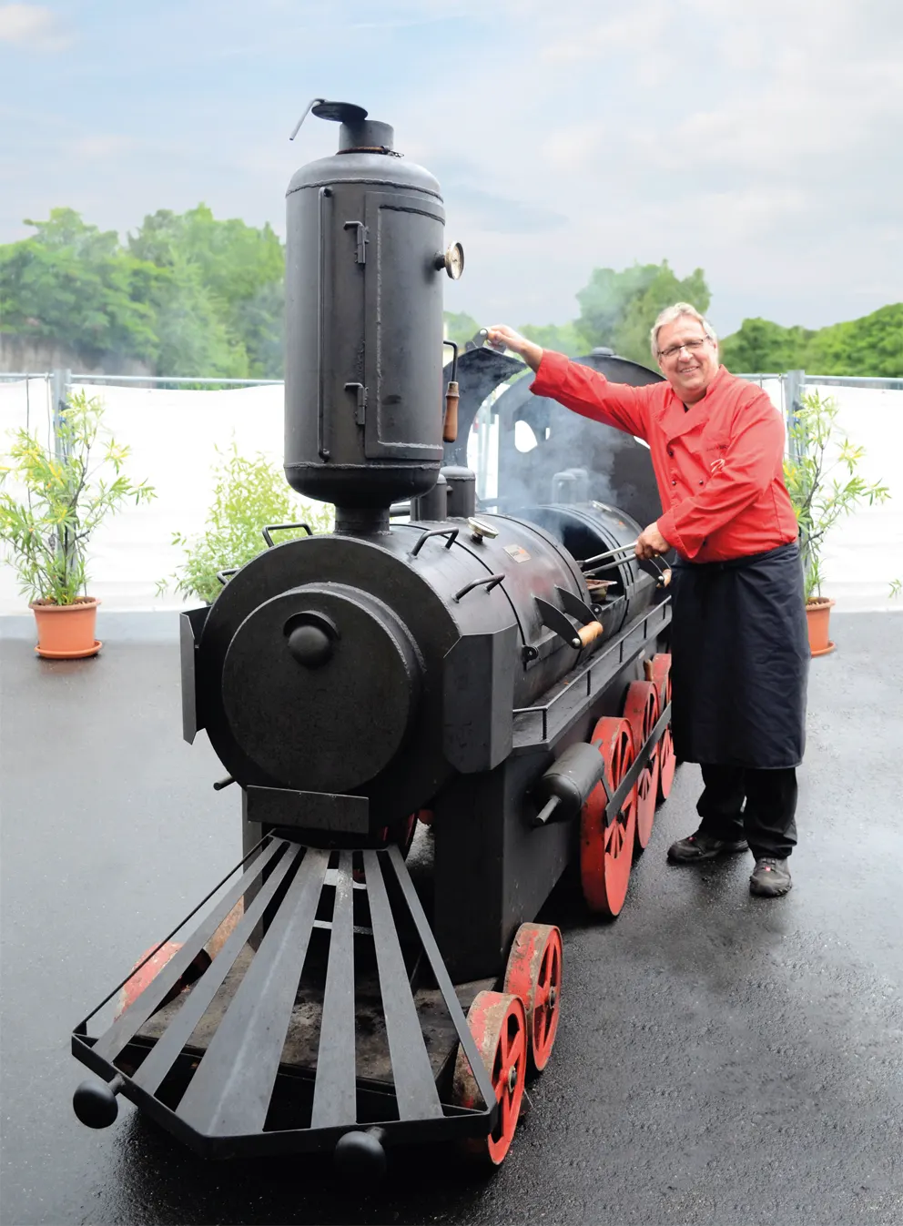 Der kleine Smokys BBQ Train im Einsatz
